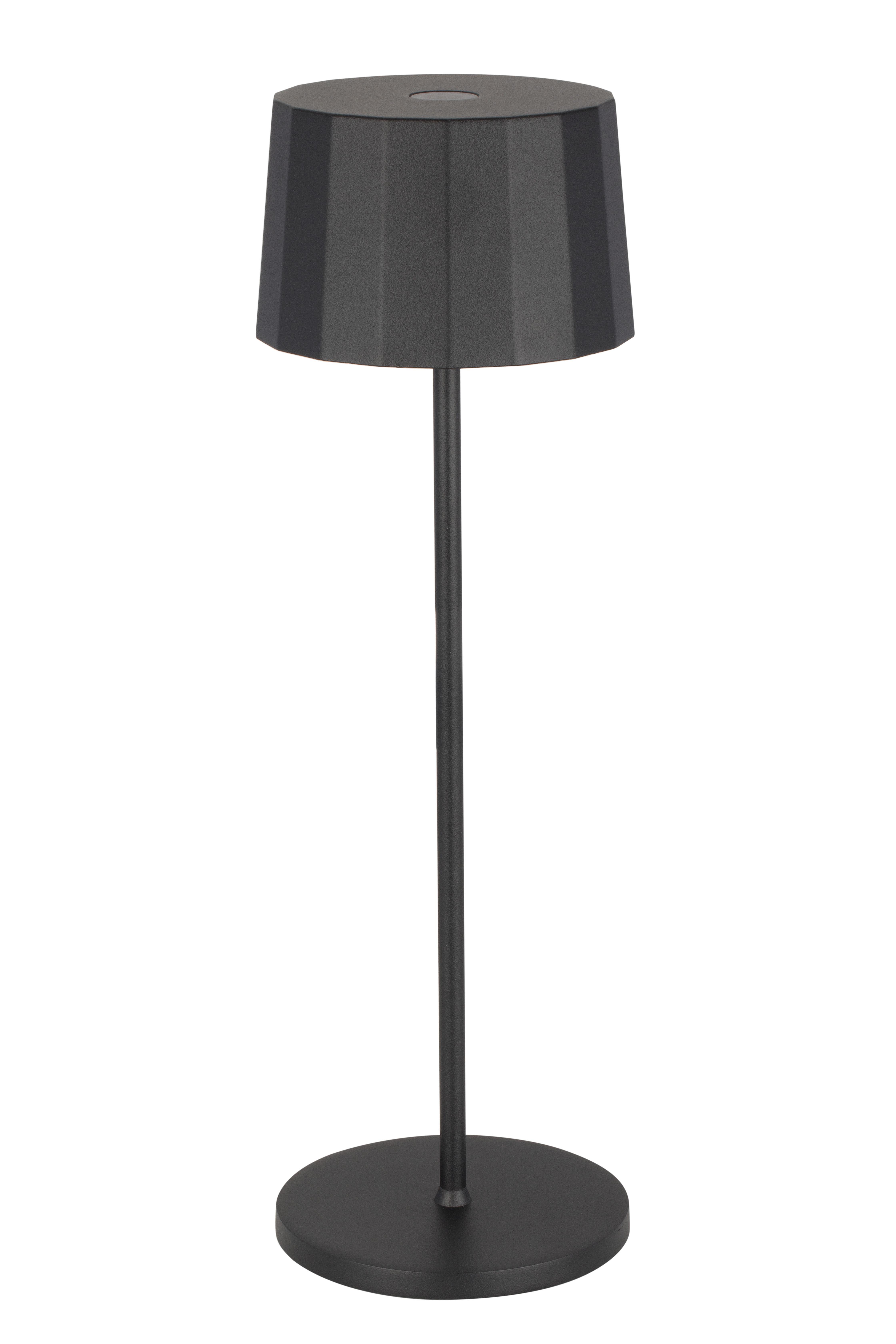 LAMPA STOŁOWA Z AKUMULATOREM PLEAT - czarny, Design, tworzywo sztuczne/metal (11/35cm) - Dieter Knoll