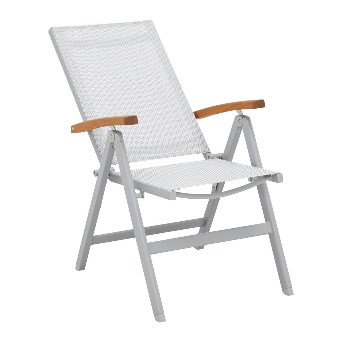 Gartensessel Barcelona 3 Grau - Grau/Teakfarben, Modern, Holz/Kunststoff (65,5/105,8/56,4cm) - Mömax