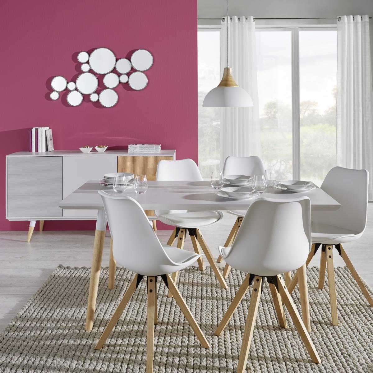 ZASŁONA NA PRZELOTKACH EILEEN - biały, Modern, tkanina (140/245cm) - Bessagi Home