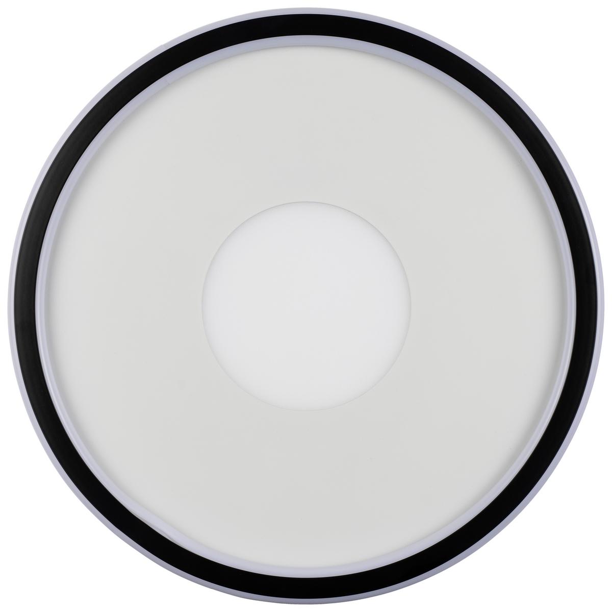 LED Mennyezeti Lámpa Hedy 40cm - fekete/fehér, Modern, műanyag/fém (40/5cm) - Premium Living