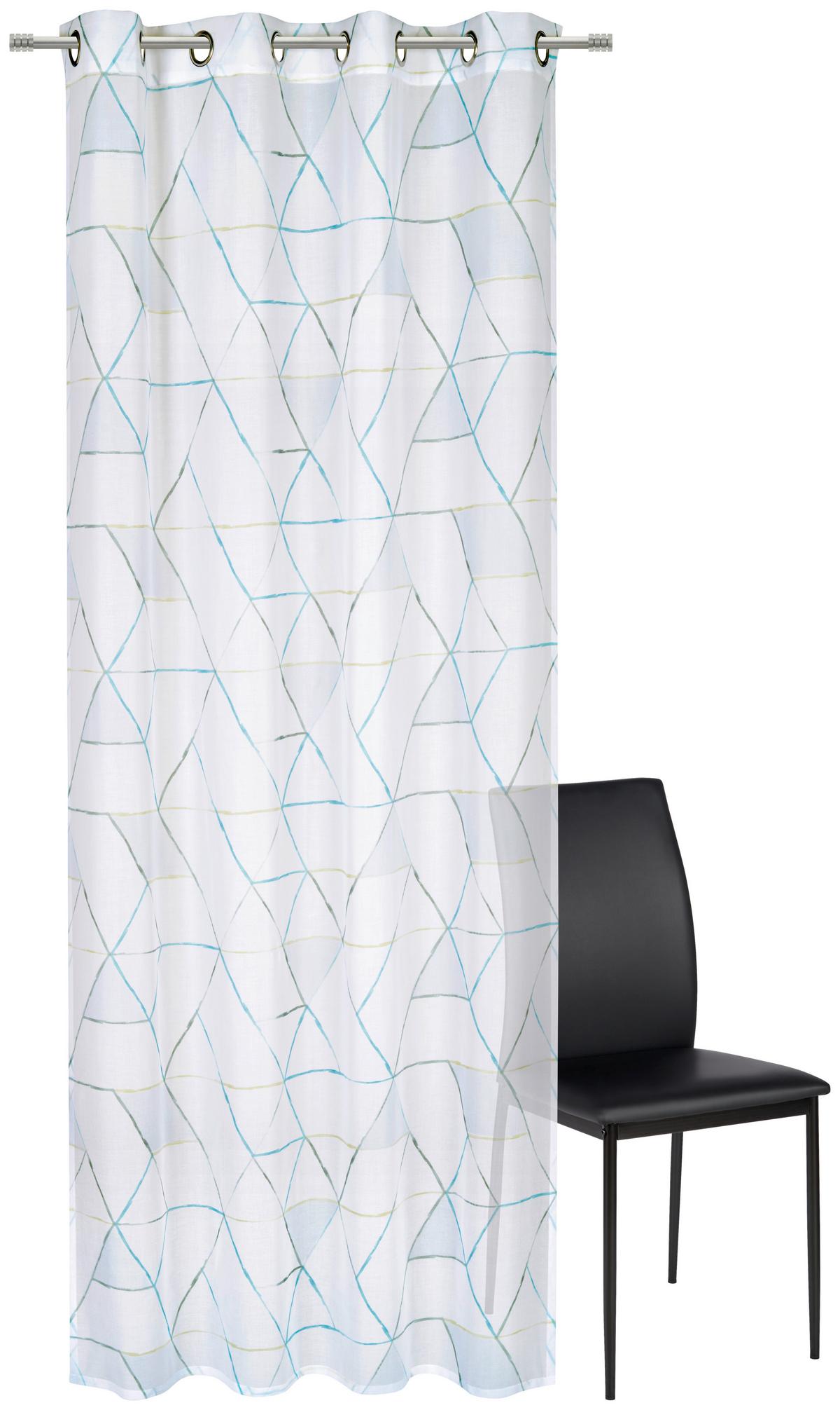 ZASŁONA NA PRZELOTKACH KIMI - niebieski, Trend, tkanina (140/245cm) - Esposa