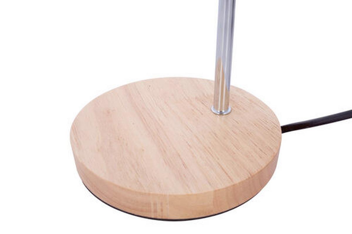 Tischleuchte Jbwnd-Chr-Tbl - Chromfarben, Trend, Holz/Metall (15/47/15cm) - Kayoom