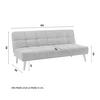 BÄDDSOFFA ALVA - mörkgrå/naturfärgad, Modern, trä/textil (185/80/88cm) - Bessagi Home