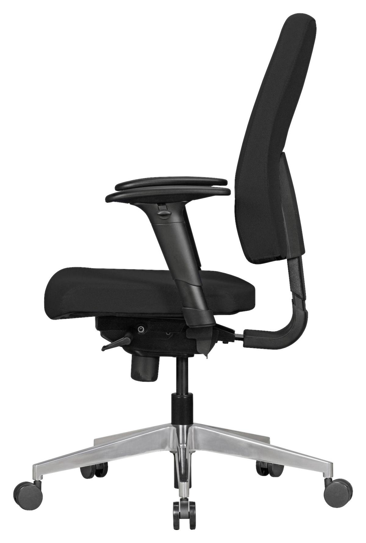 Vrtljivi Stol Darius - črna/barve aluminija, Moderno, kovina/umetna masa (63/119/63cm) - MID.YOU