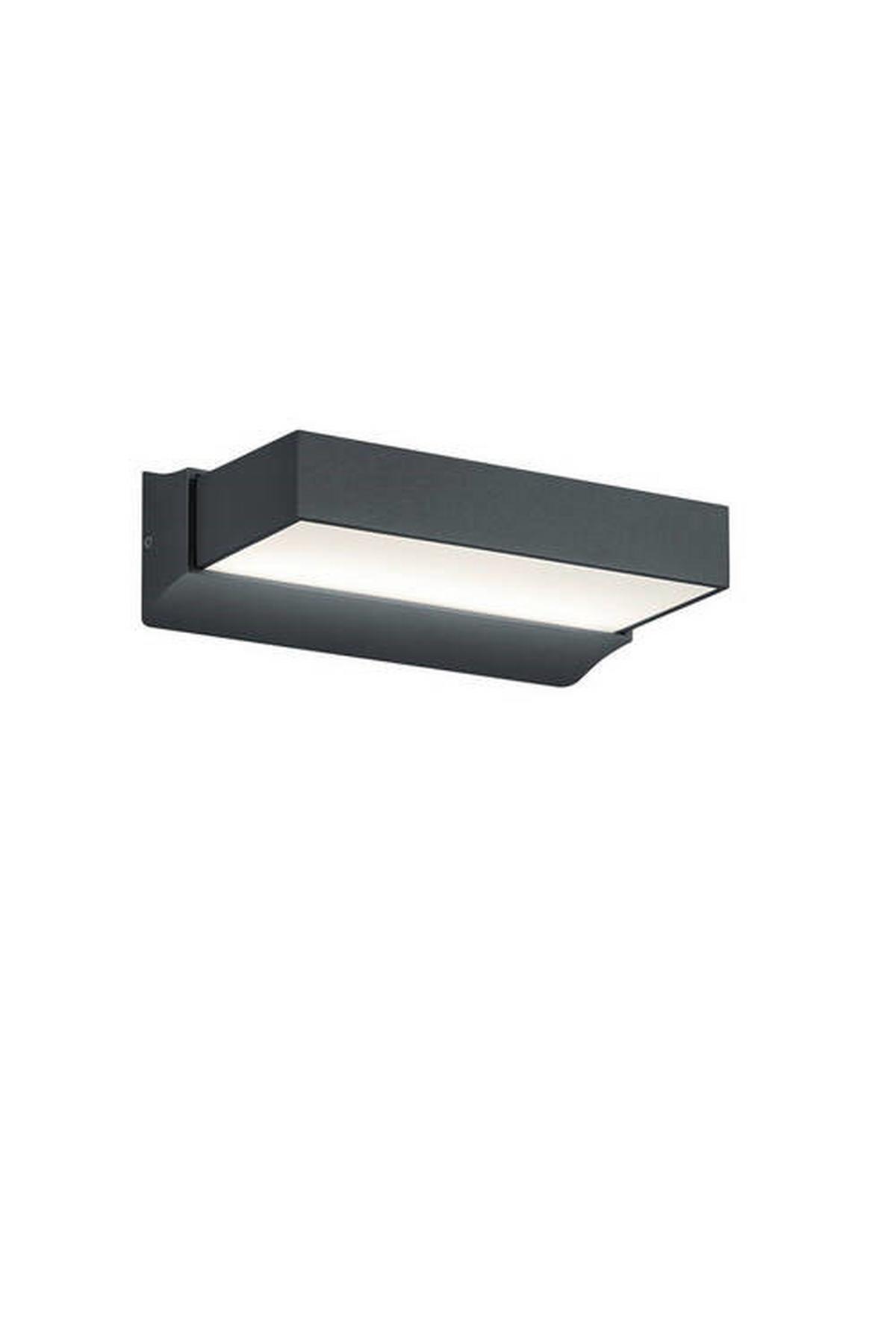 Außenwandleuchte Cuando in Anthrazit/Weiß max. 11 Watt - Anthrazit/Weiß, Basics, Kunststoff/Metall (23,2/14,5/6,5cm) - Trio Leuchten