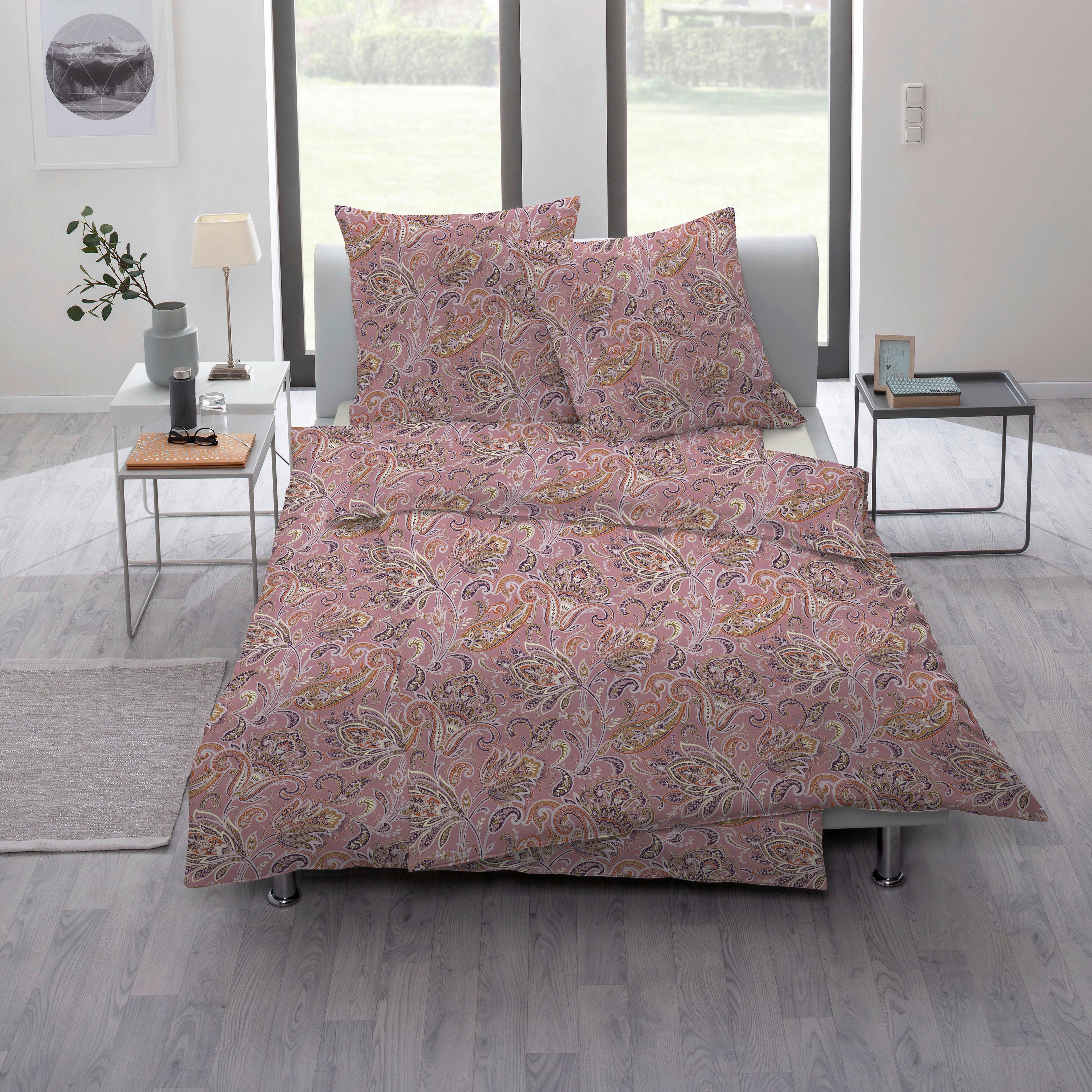 POŚCIEL MAUVE - fiolet, Basics, tkanina (135/200cm) - Estella