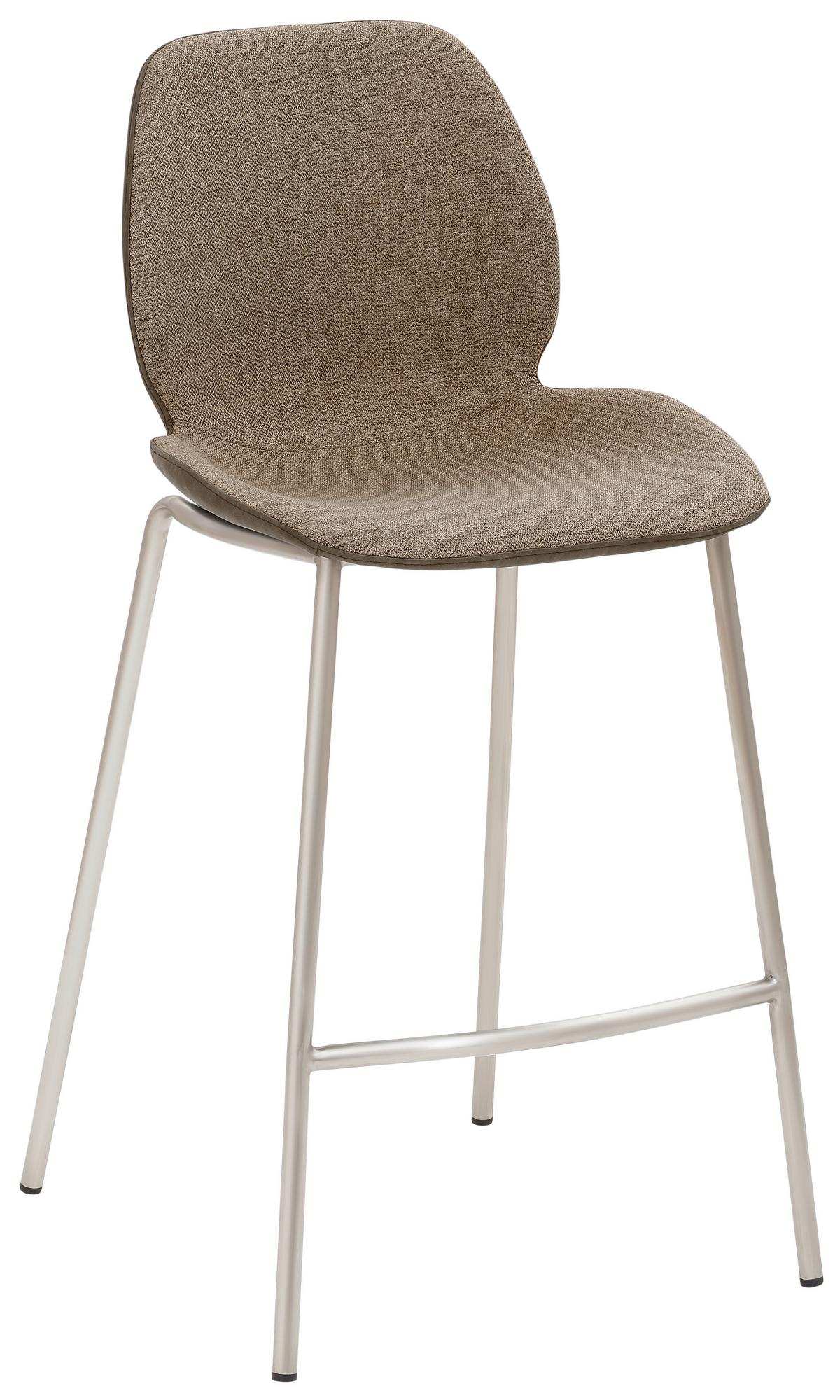 Barhocker My Solo ca. 49x97 cm Schlammfarben - Sandfarben/Schlammfarben, KONVENTIONELL, Textil/Metall (49/97/53cm) - Livetastic