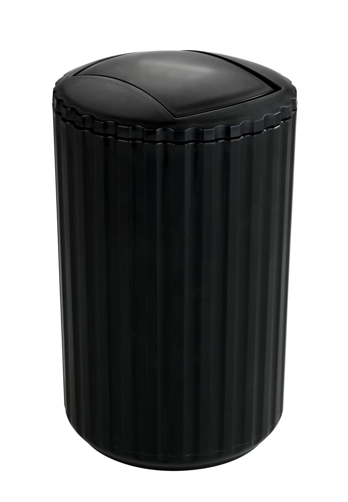 Coș de gunoi pentru cosmetice Allstar Minas - negru, Modern, plastic (15cm) - Wenko