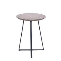 Beistelltisch B154417-38 Justus - Eiche dunkel/Schwarz, Natur, Holz/Metall (40/55cm) - Globo