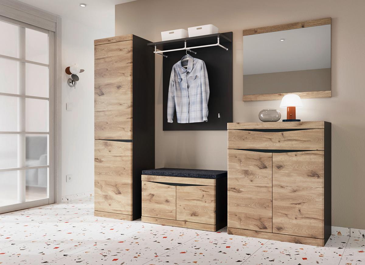 Panou cuier SPRING - antracit, Modern, material pe bază de lemn (86/101/29,6cm) - Modern Living