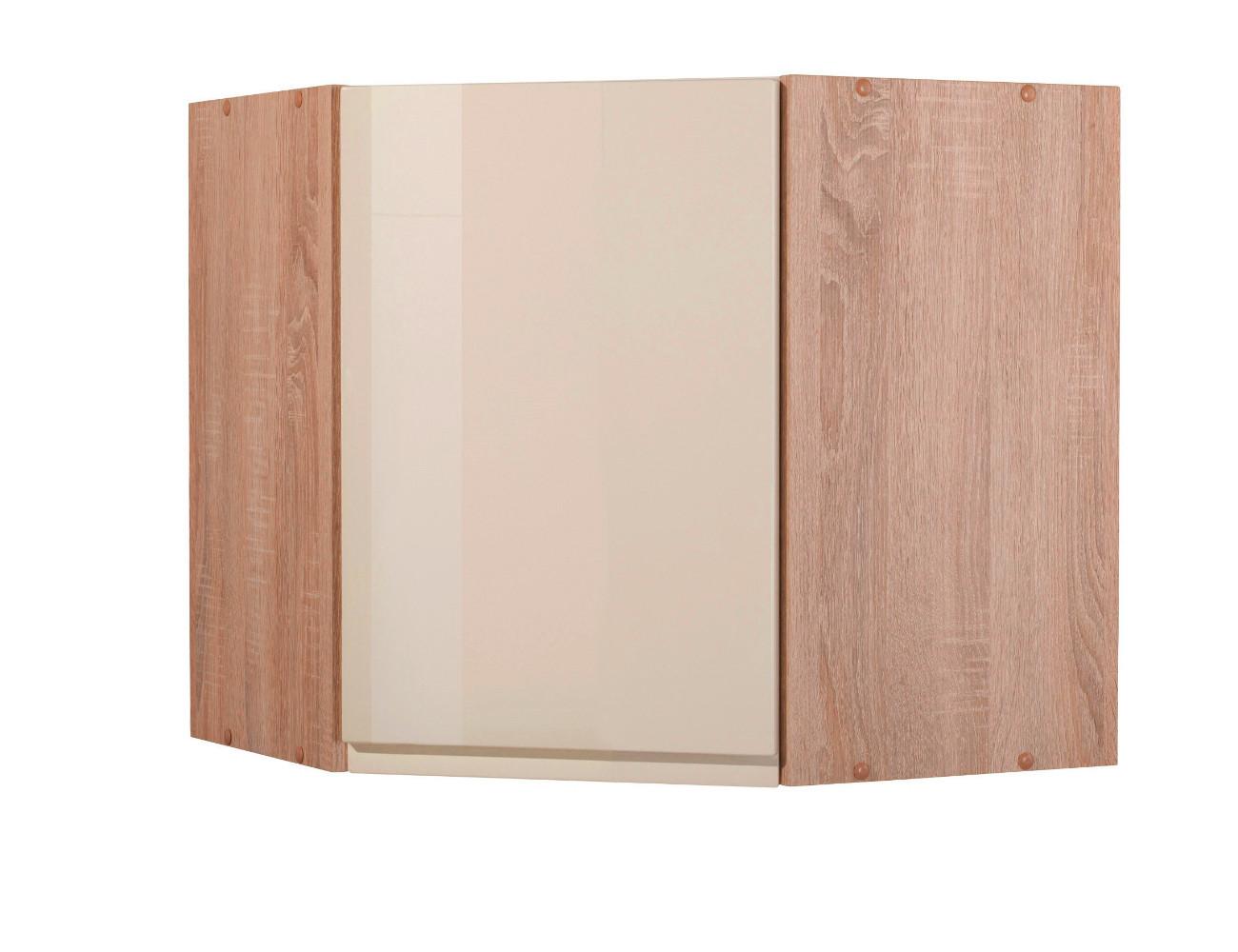 Eckoberschrank in Creme/Eiche 'Cardiff' - Creme/Sonoma Eiche, Basics, Holzwerkstoff (60/57/60cm) - Held