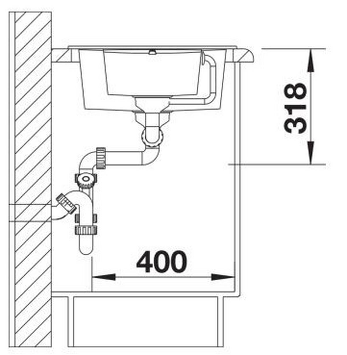Spüle Metra 6S Typ:513473 Anthrazit - Anthrazit, Stein (78/50cm) - Blanco