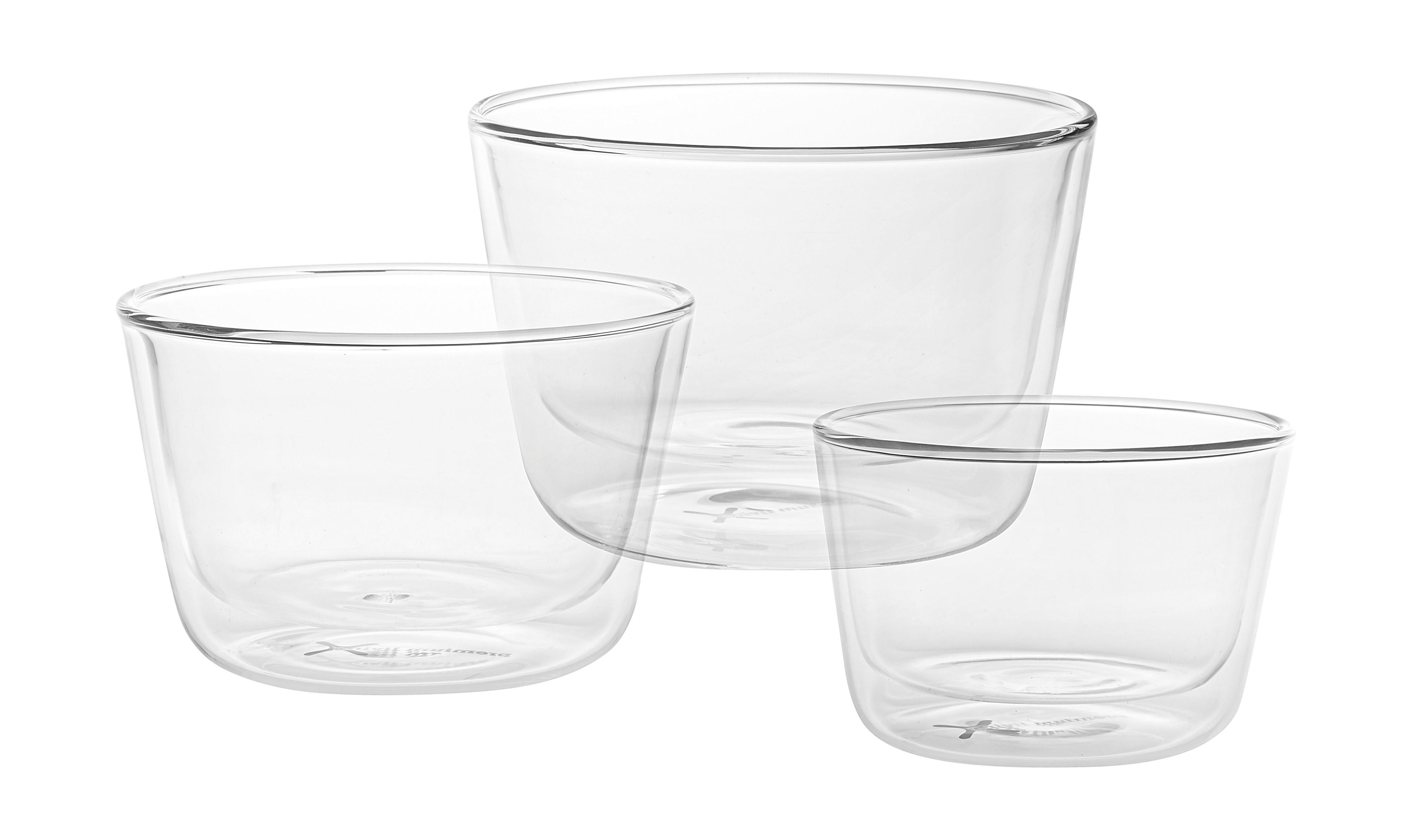 Schüsselset Fusion aus Borosilikatglas, 3 Stk. - Klar, Modern, Glas - Premium Living