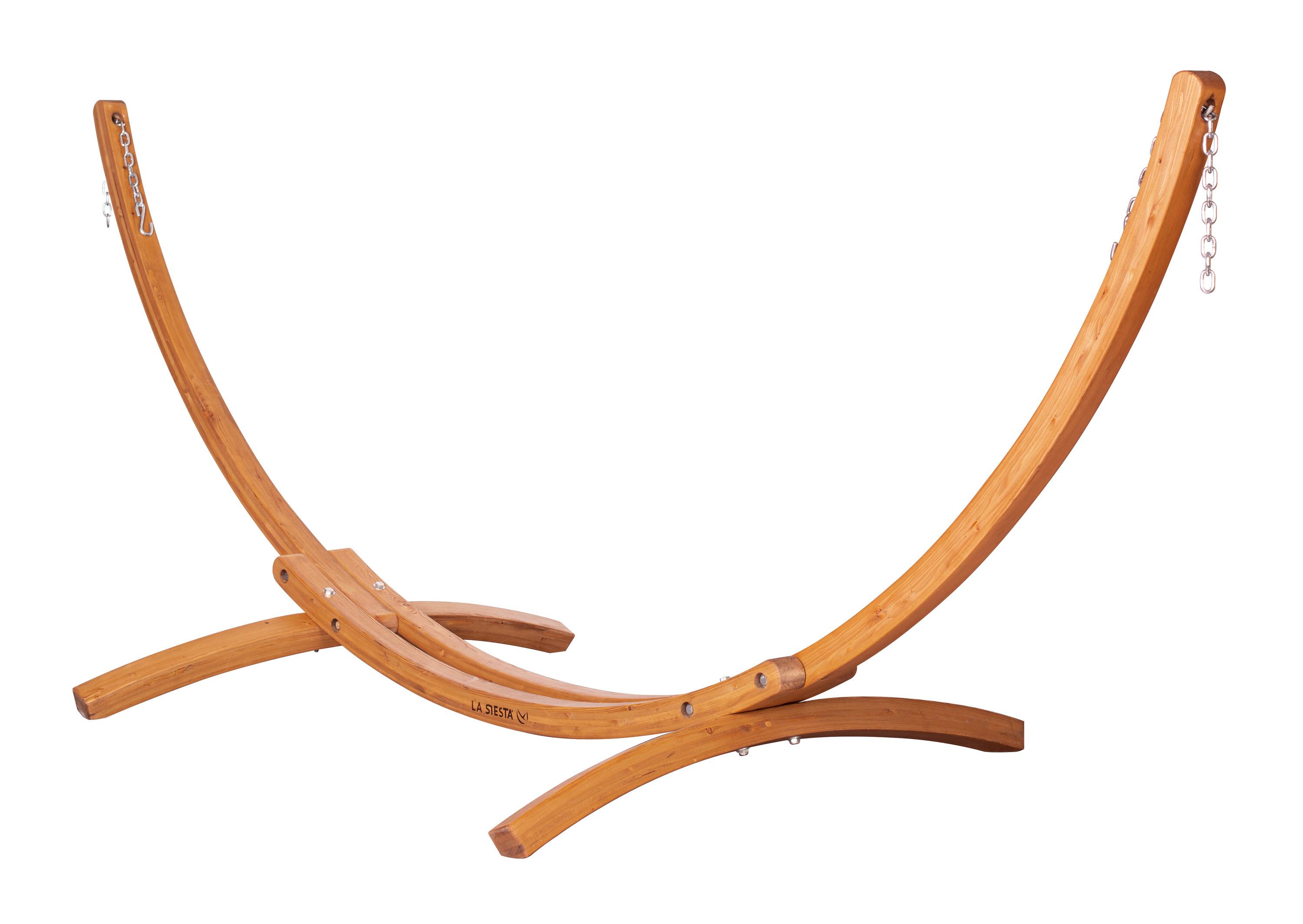 Hängemattengestell Stand for Kingsisze Hammocks Braun - Eukalyptusholzfarben, KONVENTIONELL, Holz (425/135/148cm) - La Siesta