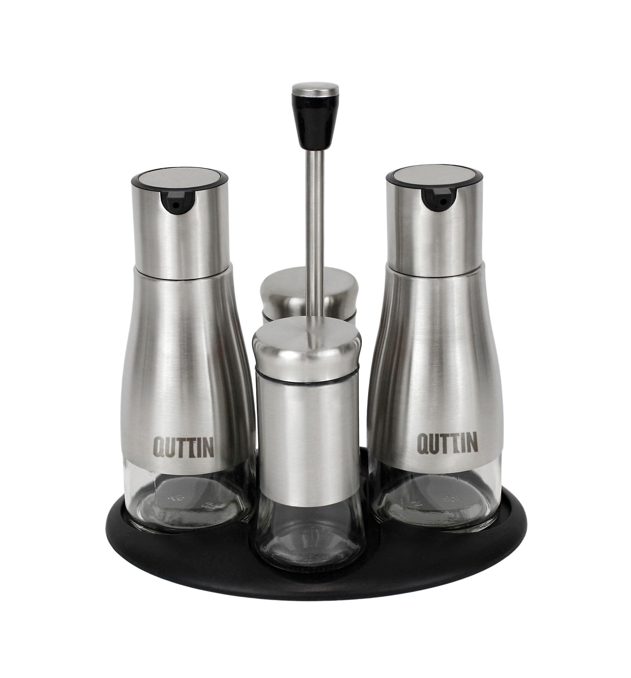 Set olivieră Ti QT - străveziu/culoare inox, Basics, plastic/sticlă (22/23/16cm)