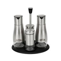 Set olivieră Ti QT - străveziu/culoare inox, Basics, plastic/sticlă (22/23/16cm)