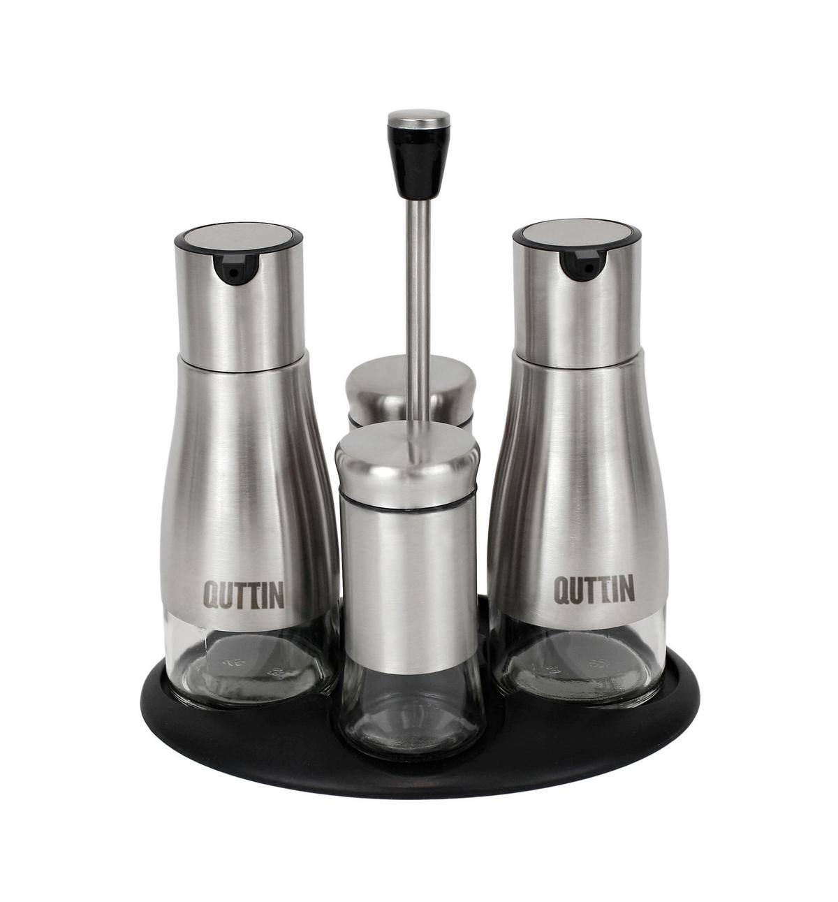 Set olivieră Ti QT - străveziu/culoare inox, Basics, plastic/sticlă (22/23/16cm)