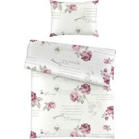Posteljnina Diary Rose, Bela, Roza, Ca. 60/80, 140/200 Cm - Romantika, tekstil (140/200cm) - Modern Living