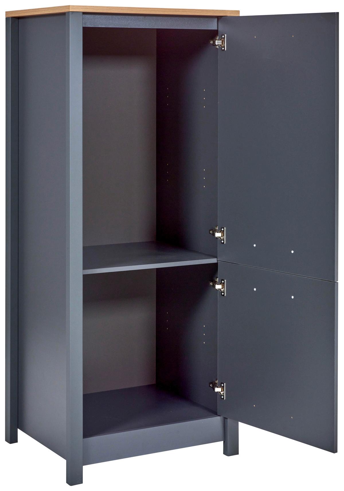 Geräteumbauschrank Venet, Anthrazit/Artisan Eiche - Anthrazit/Schwarz, MODERN, Holzwerkstoff/Metall (70/167/60cm) - Mömax