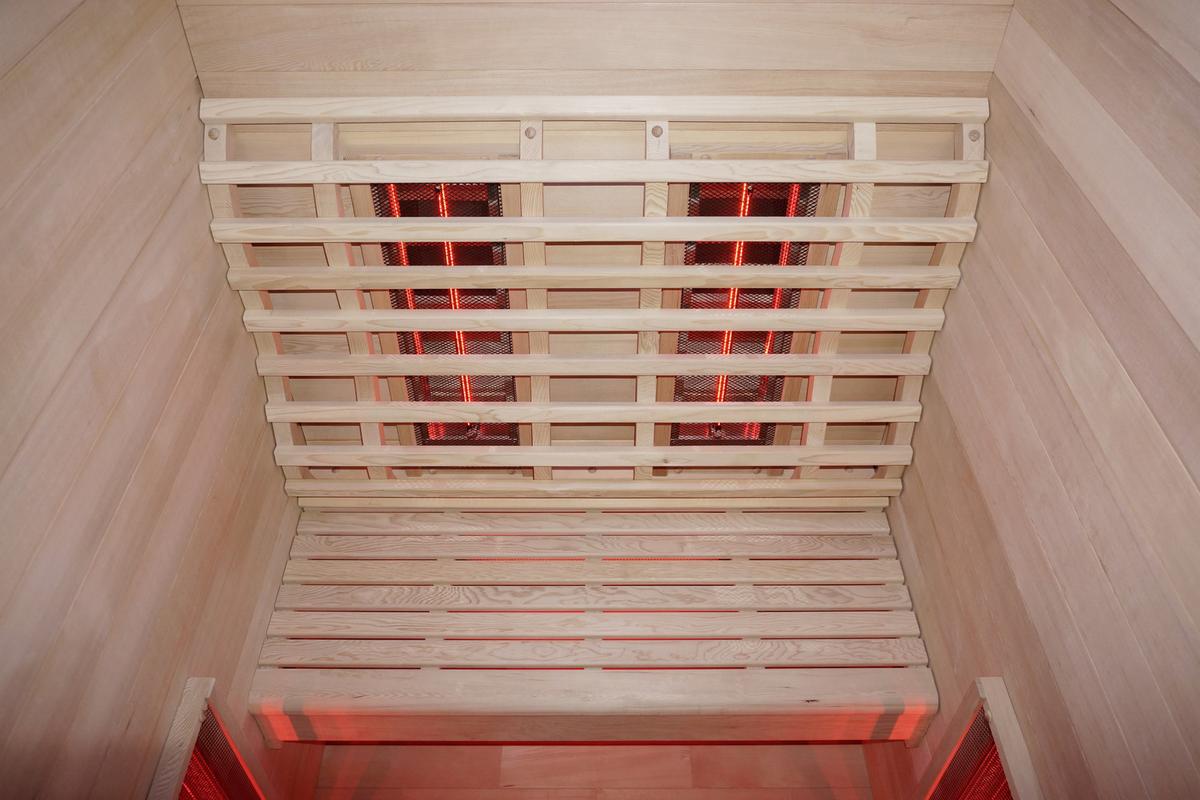 Infrarotkabine Ruby 2 in Braun ca. 120x195x100cm - Naturfarben, Basics, Holz (120/195/100cm) - Sanotechnik