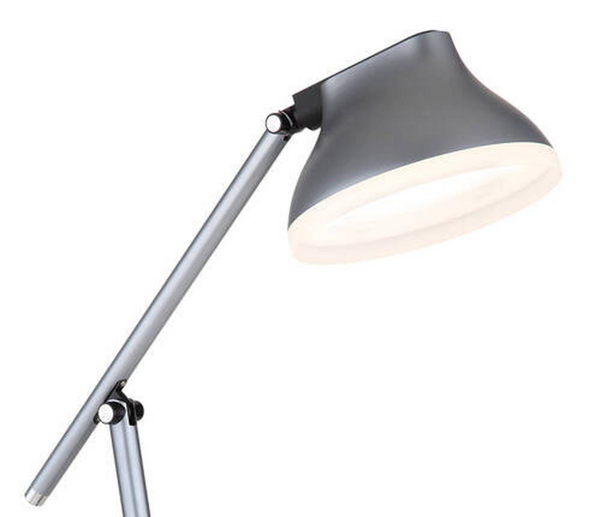 LED-Tischleuchte Halvar Opal/Grau max. 8 Watt - Opal/Grau, Basics, Kunststoff/Metall (43,2/17,8/75,8cm) - Globo