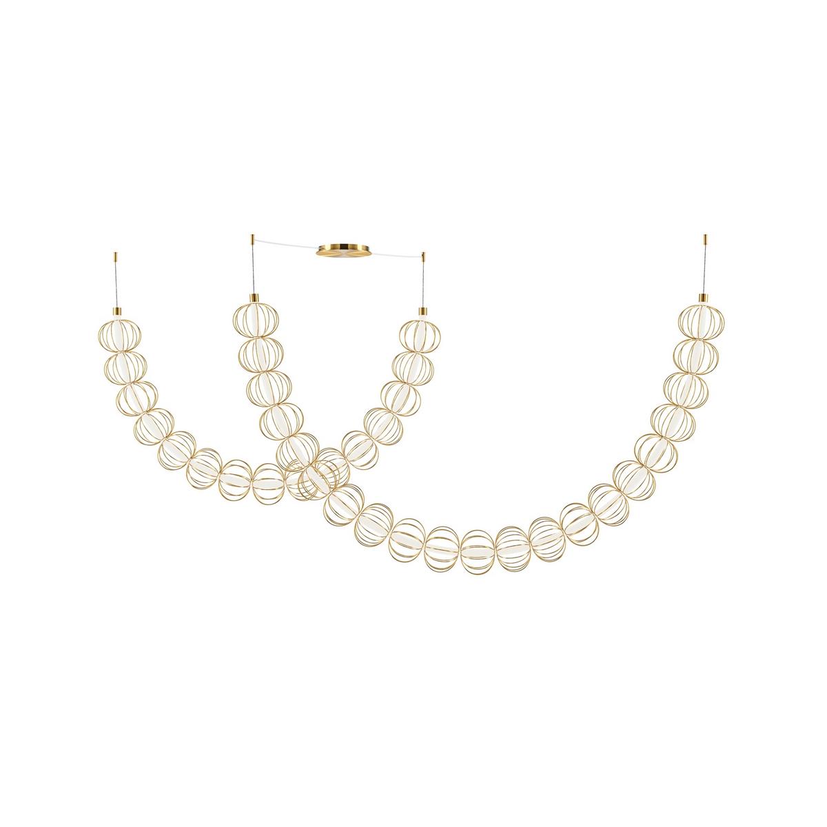 Pendelleuchte Mod216pl-L55g3k - Goldfarben, Design, Metall (208.6/184/35cm) - MAYTONI