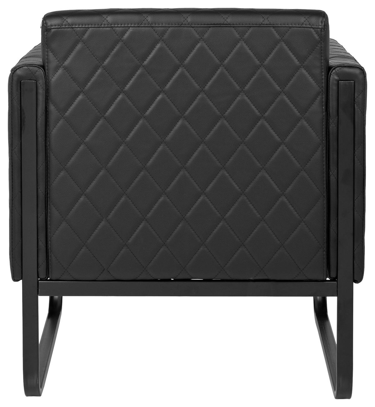 Fotelj Aruba Black, Črna - črna, Moderno, kovina/tekstil (67/78/71cm) - MID.YOU