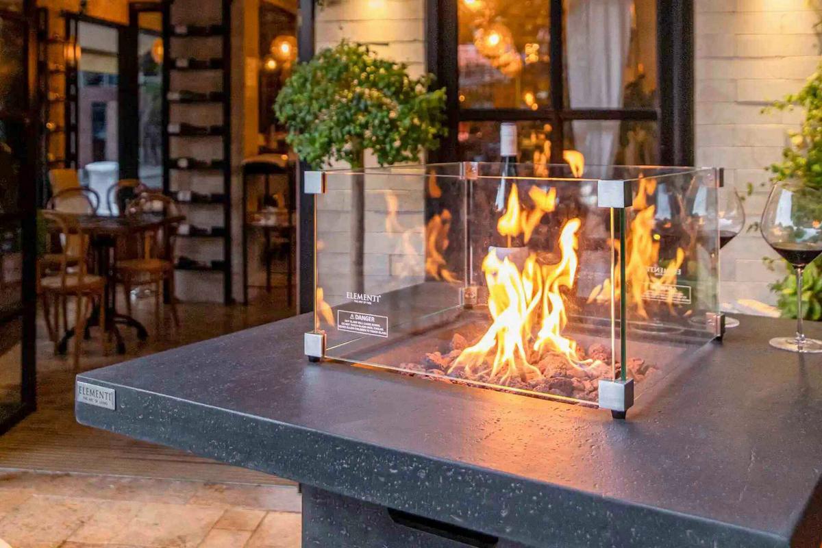 Feuerstellen Montreali Dunkelgrau - Dunkelgrau, KONVENTIONELL, Stein/Metall (87/87/106cm) - Gardenson