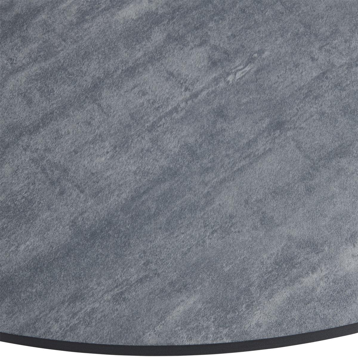 Jedilna Miza Lennox, Siva, Ø 110cm - siva/črna, Konvencionalno, kovina/leseni material (110/110/76cm) - MID.YOU