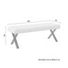 SITTBÄNK NOVA - ljusgrå/svart, Modern, metall/trä (140/49/47cm) - Bessagi Home