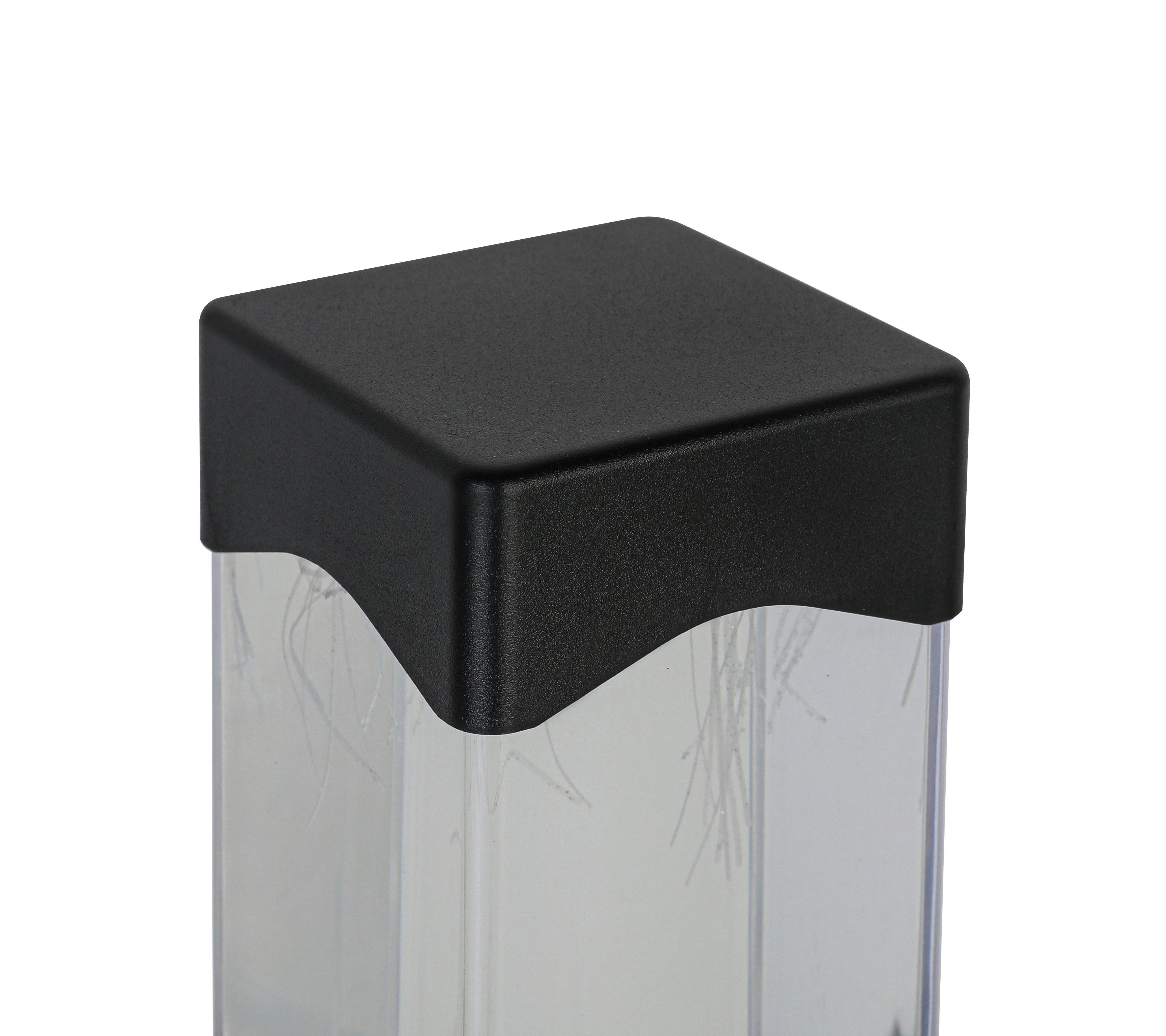 LED-DEKORATIONSLAMPA QUALI - svart/transparent, Modern, plast (7,5/23,3/7,5cm) - Mömax