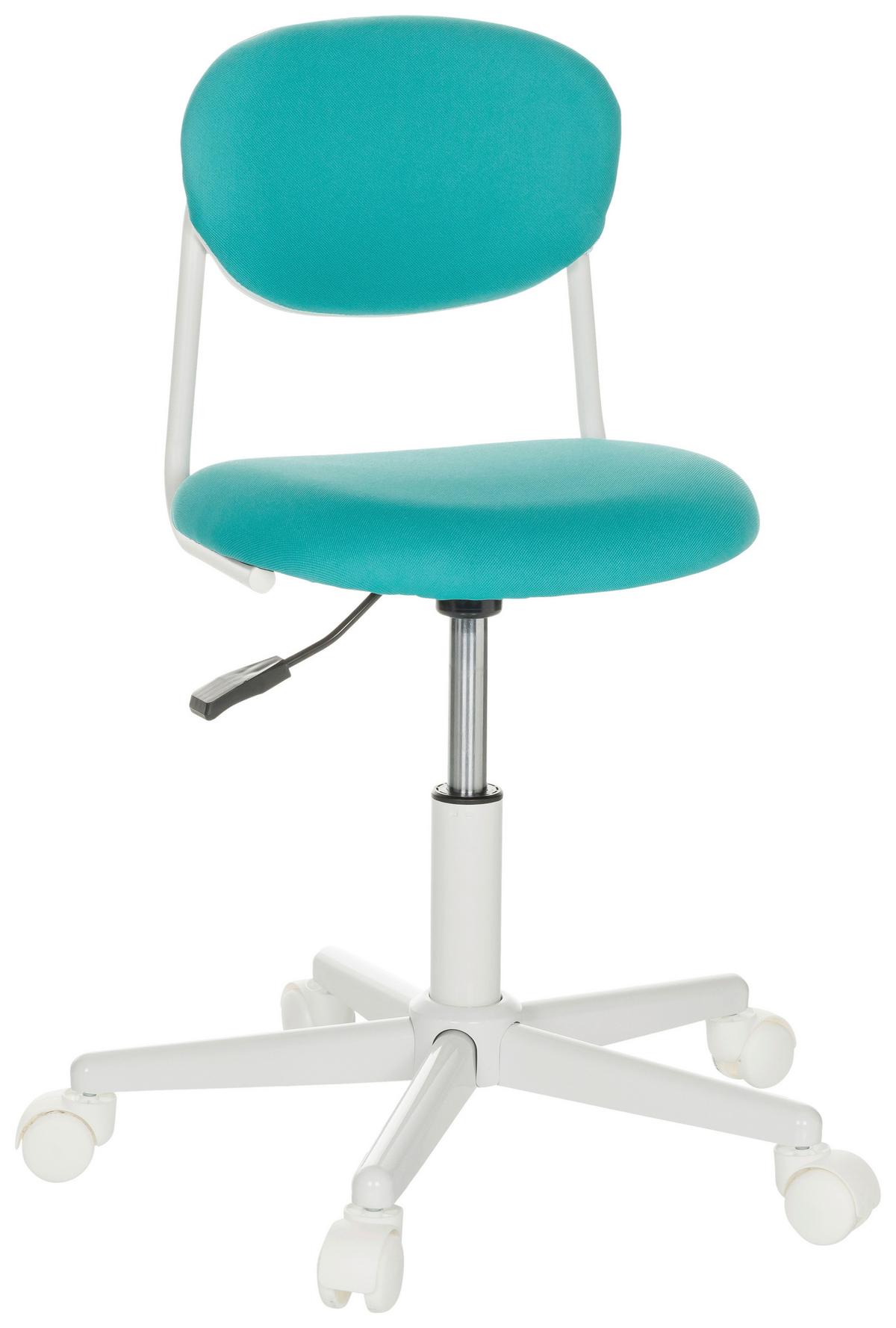 Otroški Vrtljivi Stol Kiddy Base I, Turkizna - turkizna/bela, Basics, umetna masa/tekstil (60/72-83/60cm) - MID.YOU
