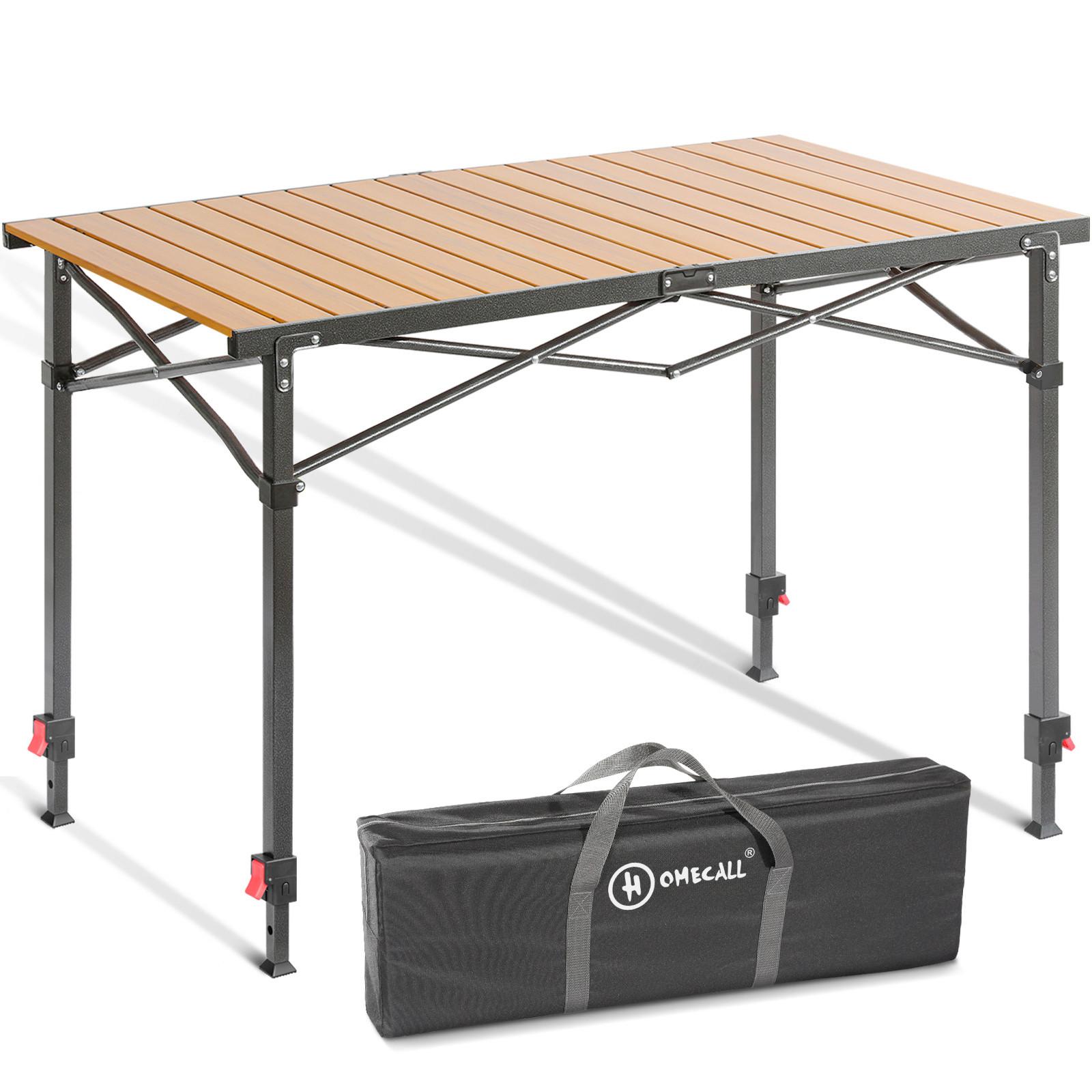 Campingtisch Schwarz/Birnbaumfarben - Schwarz/Birnbaumfarben, Basics, Metall (120/70/76-92.5cm) - Modante