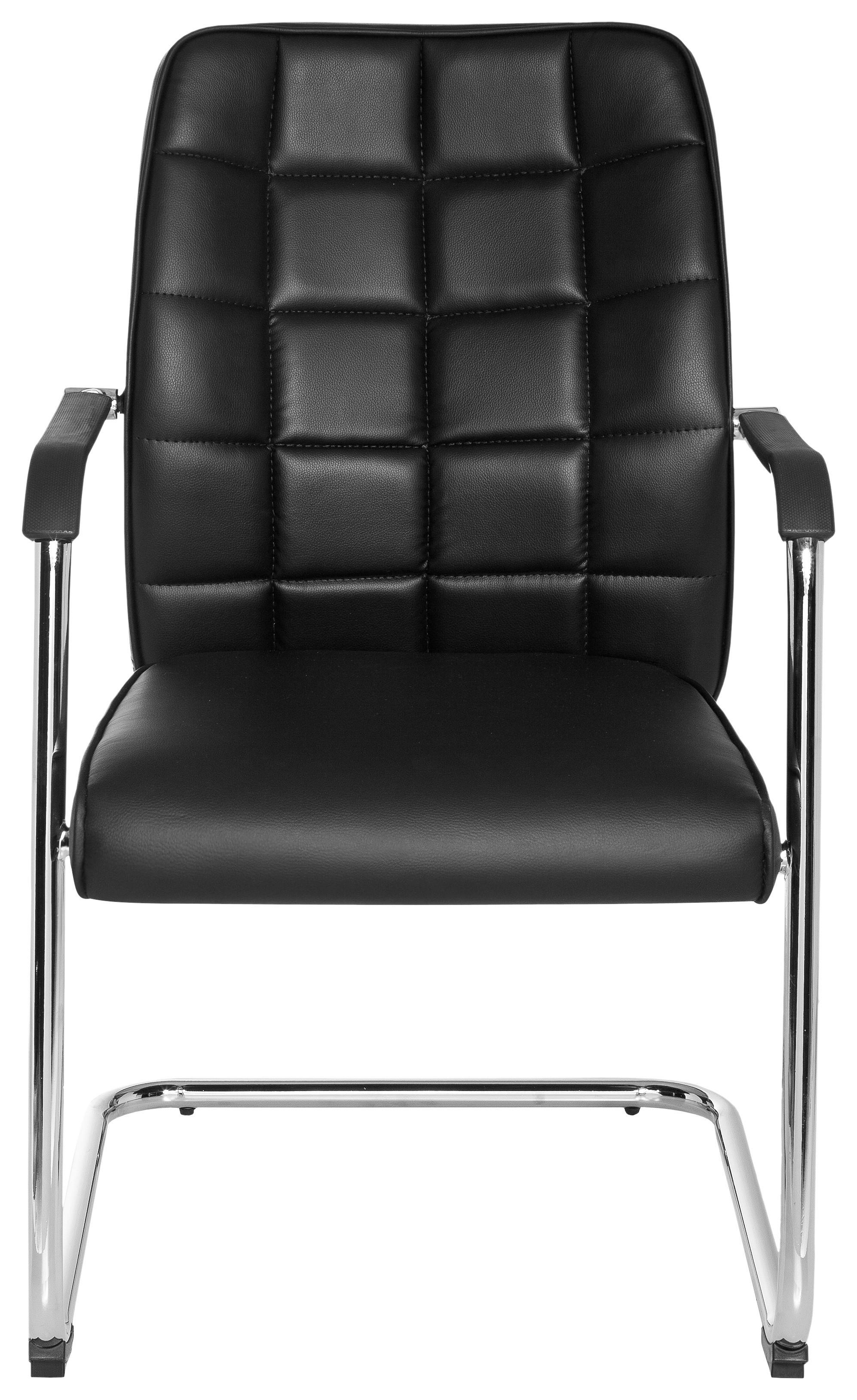 Konferenčni Stol Flexo V, Črna - barve kroma/črna, Moderno, kovina/umetna masa (55/94/43cm) - MID.YOU