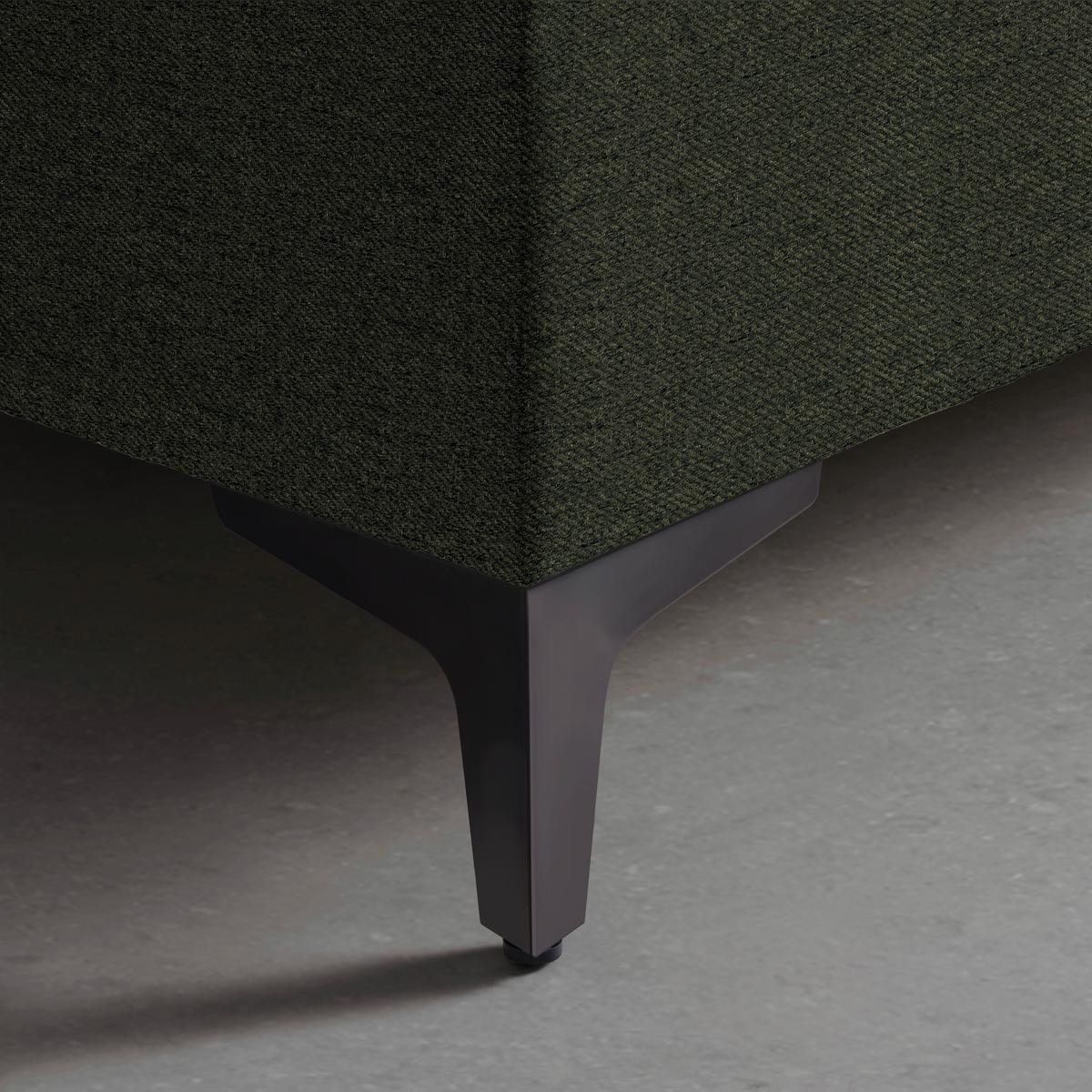 Boxspringbett Bari Grün/Schwarz ca. 200x200cm - Schwarz/Grün, KONVENTIONELL, Holz/Textil (200/200cm) - Based