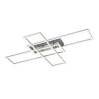 LAMPA SUFITOWA LED MANSFIELD *SBN* - kolor srebrny/kolor aluminiowy, Basics, tworzywo sztuczne/metal (82,5/55/8cm) - Novel