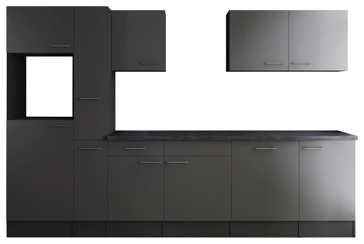 Kuhinjski Blok Brez Aparatov Oliver, 310cm - srebrne barve/siva, Design, kovina/leseni material (310cm) - Respekta