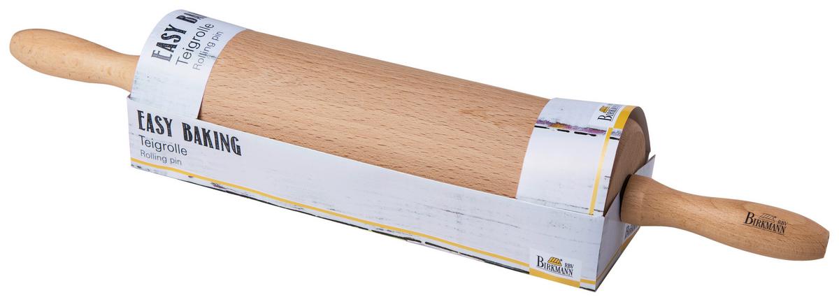 WAŁEK DO CIASTA 340527 - kolor bukowy, Basics, drewno (25/7/7cm) - Birkmann