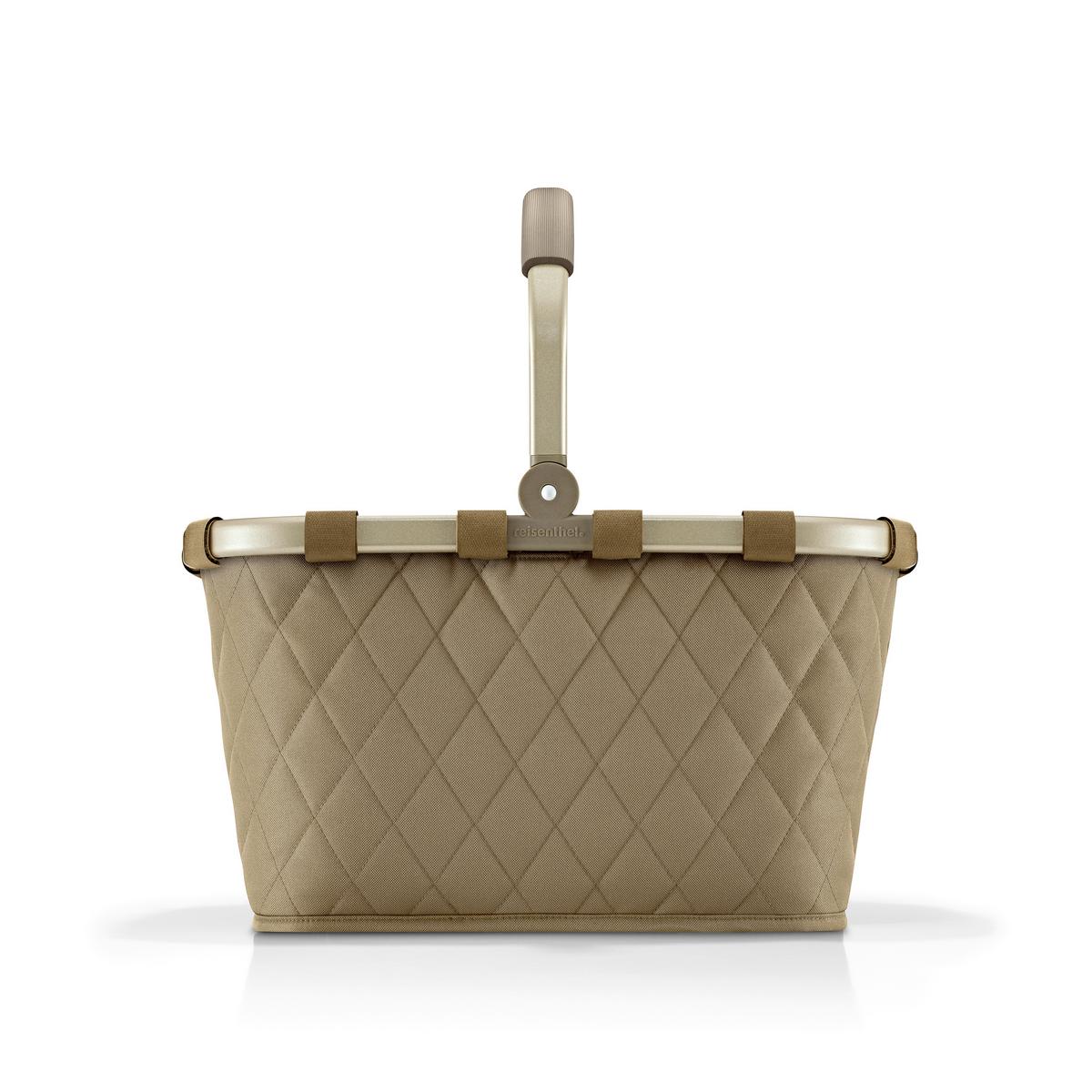 KOSZYK NA ZAKUPY BK5047 - oliwkowa zieleń, Basics, tkanina (49/29/28cm) - Reisenthel