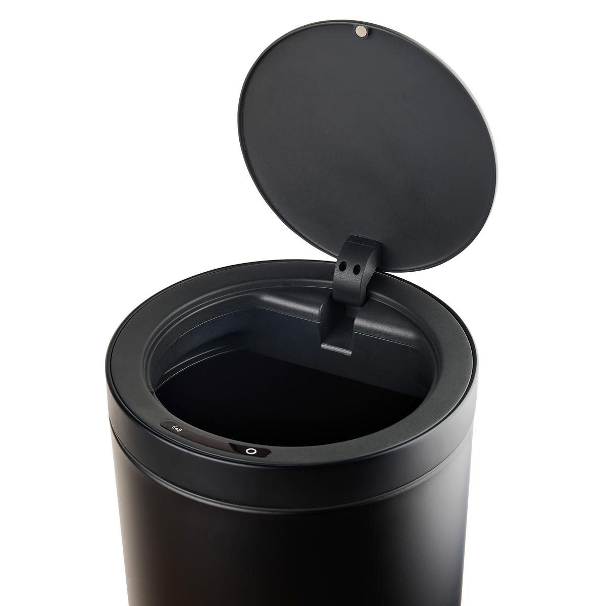 Coș de gunoi Sensor - 30 L - negru, Modern, plastic/metal (31/63cm) - Mömax