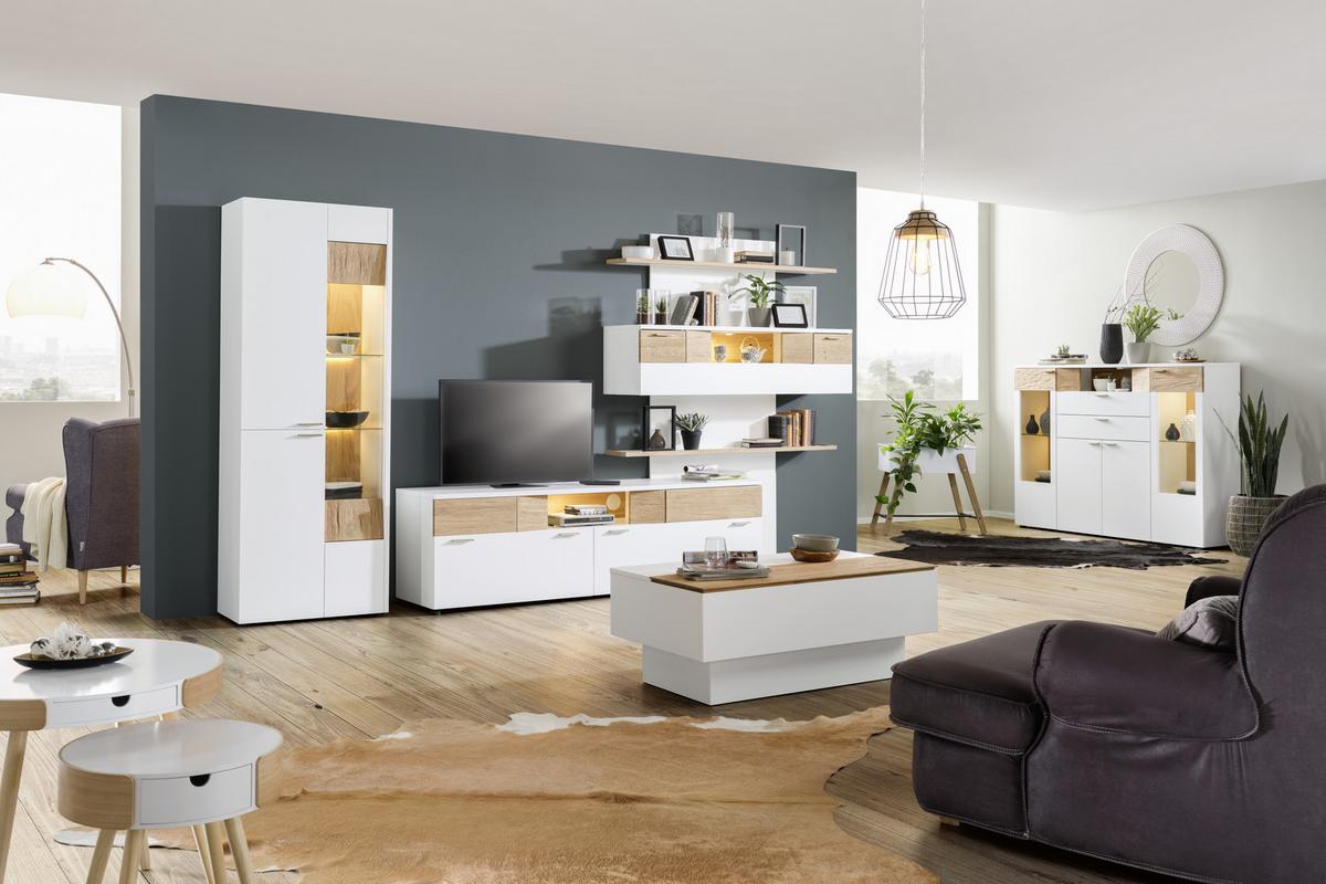 Wandpaneel in Weiß - Weiß, MODERN, Holzwerkstoff (150/204/25cm) - Premium Living