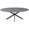 MATBORD MATTEO - grå/svart, Modern, metall/trämaterial (180/75/90cm) - Mömax