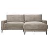 Wohnlandschaft Cora Graubraun - Graubraun/Schwarz, Modern, Holz/Textil (223/86/161cm) - Mömax