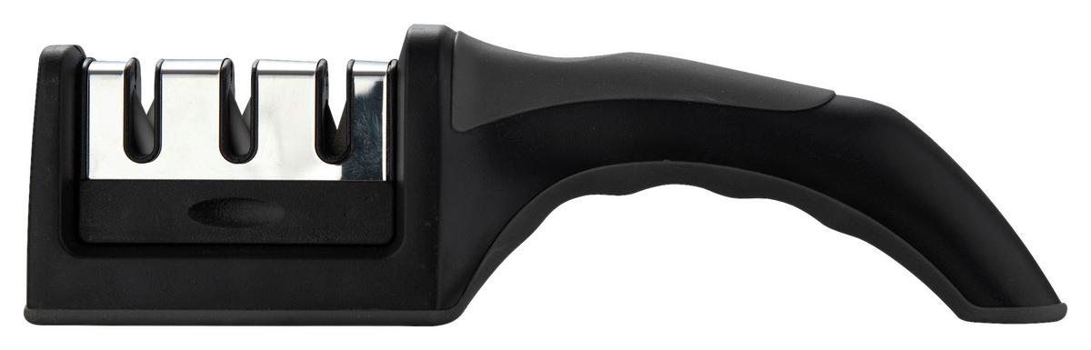 Dispozitiv de ascuțit cuțite PEPPER - negru/gri, Konventionell, ceramică/plastic (5/21cm) - Mömax