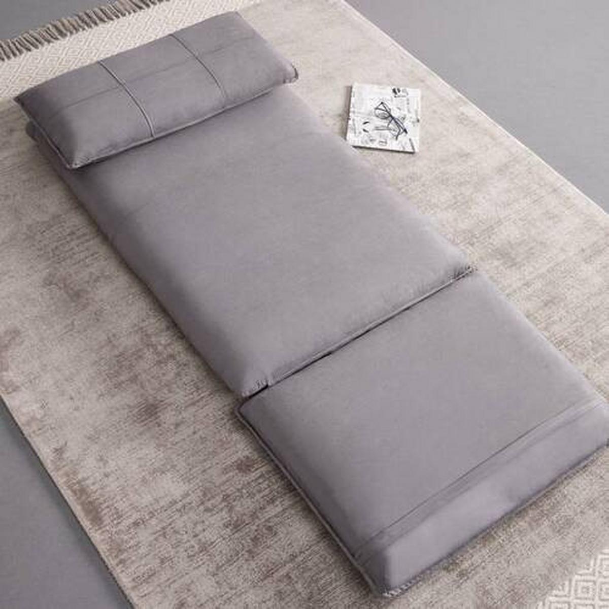 Schlafsessel Eni Grau Webstoff - Schwarz/Grau, MODERN, Kunststoff/Textil (73/56/72cm) - Bessagi Home
