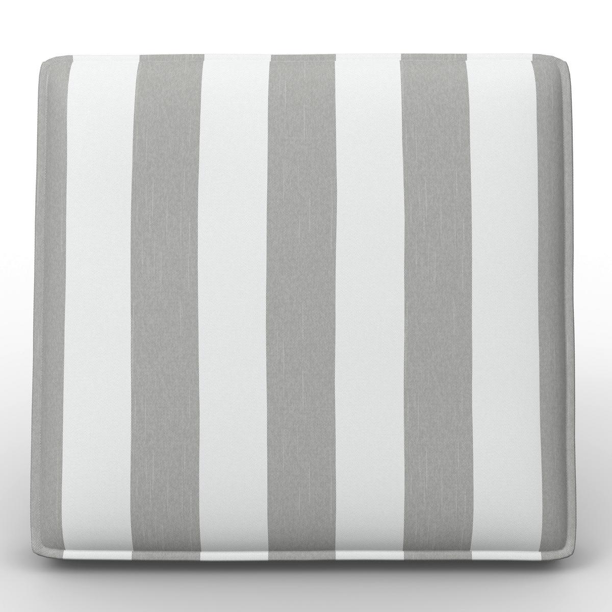 Outdoorsitzkissen Magda Grau/Weiß ca. 40x40 cm - Grau, MODERN, Textil (40/5/40cm) - Bessagi Garden