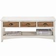 TV-Element Antibes - Naturfarben/Weiß, KONVENTIONELL, Holz/Metall (110/37/45cm) - PREMIUM LIVING