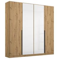 DULAP USI ROTATIVE ARTEMIS - alb/stejar Artisan, Modern, sticlă/material pe bază de lemn (181/210/54cm) - Modern Living