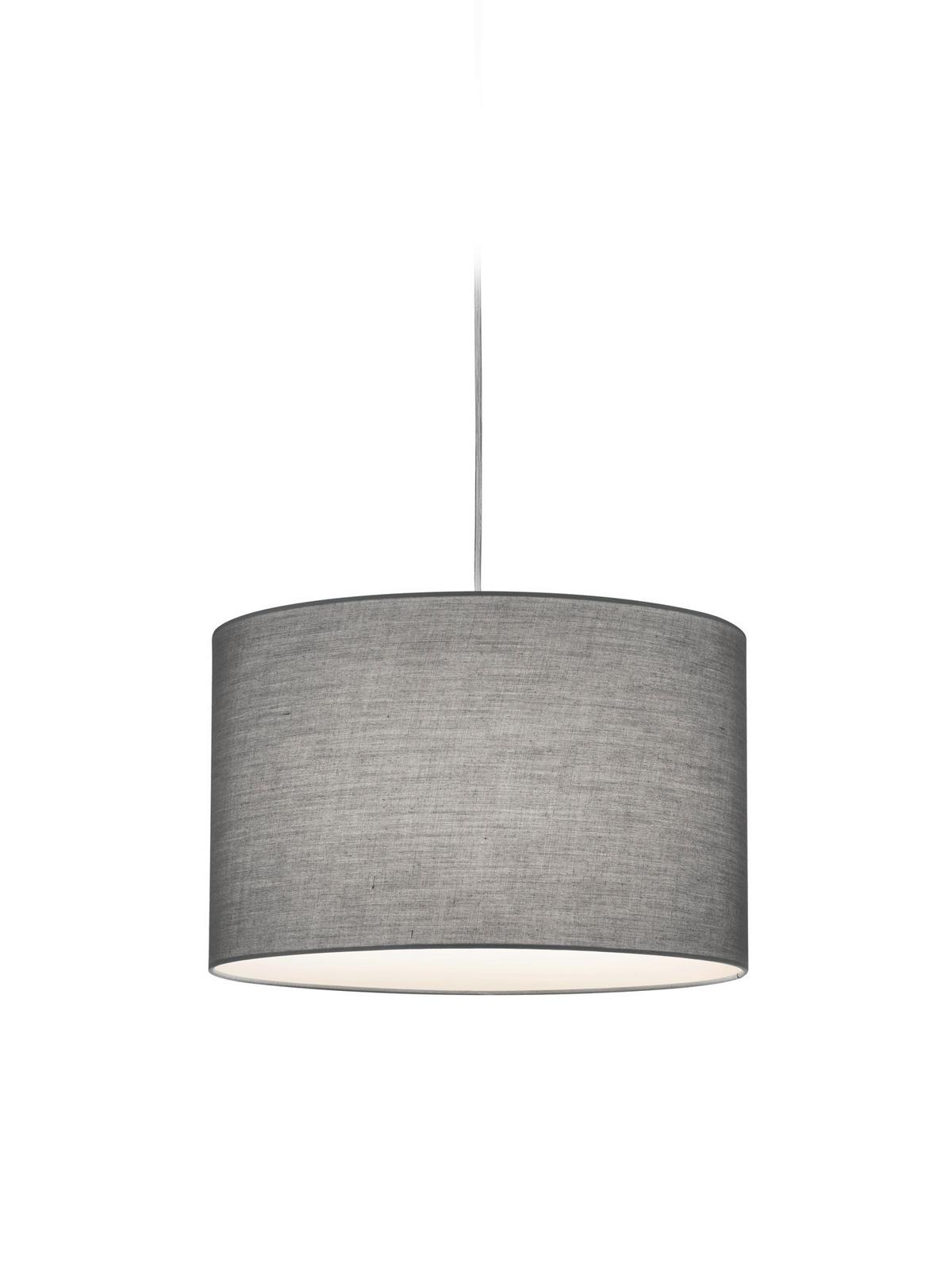 Schienensystem-Hängeleuchte Hotel Duoline Grau max. 25 W - Grau, Basics, Textil (40/40/180cm) - Trio Leuchten