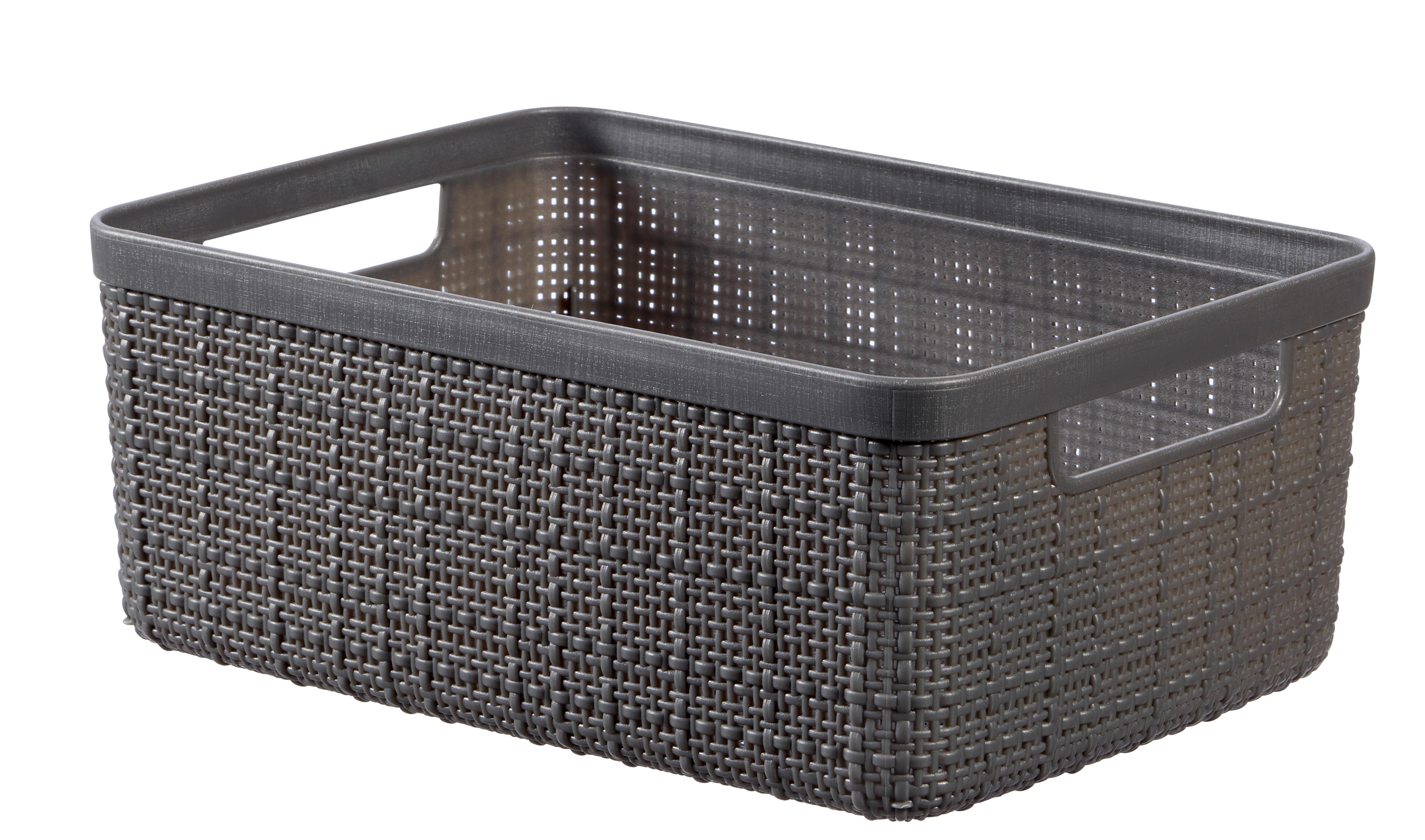 Tárolódoboz Jute - S - sötétszürke, Basics, műanyag (26.5/20/10.5cm) - Curver
